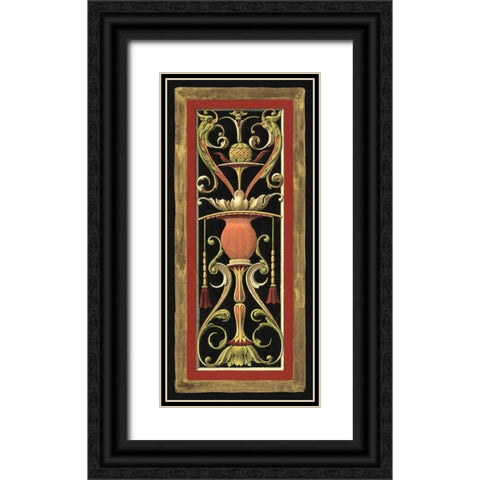 Parisian Panel II Black Ornate Wood Framed Art Print with Double Matting by Vision Studio