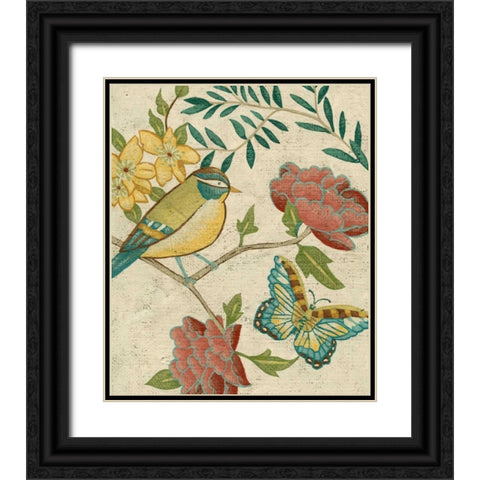 Antique Aviary I Black Ornate Wood Framed Art Print with Double Matting by Zarris, Chariklia