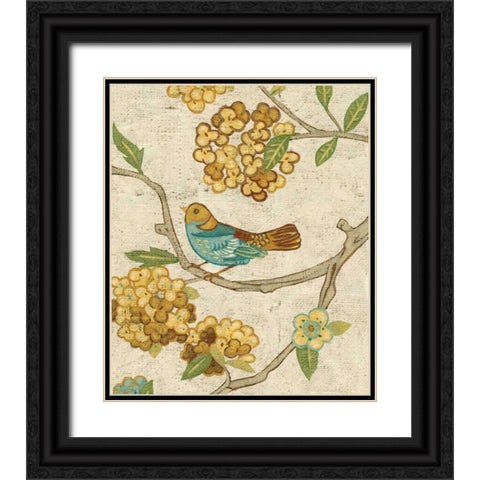 Antique Aviary II Black Ornate Wood Framed Art Print with Double Matting by Zarris, Chariklia