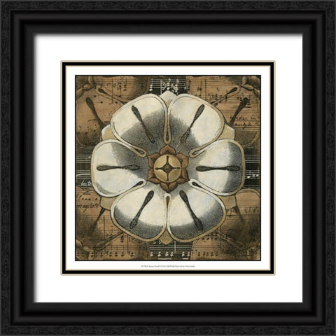 Rosette Detail I Black Ornate Wood Framed Art Print with Double Matting by Vision Studio