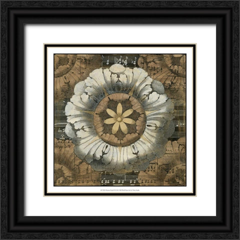 Rosette Detail II Black Ornate Wood Framed Art Print with Double Matting by Vision Studio