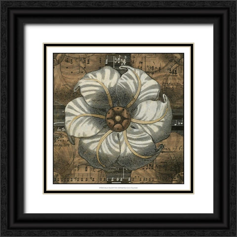 Rosette Detail III Black Ornate Wood Framed Art Print with Double Matting by Vision Studio