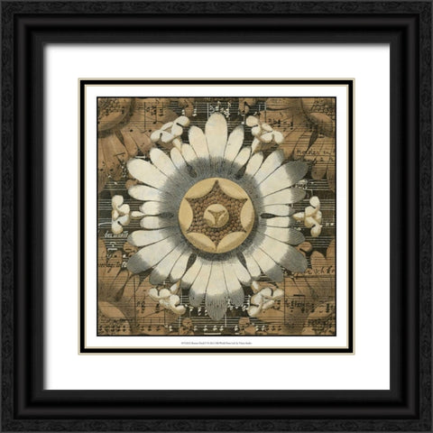 Rosette Detail V Black Ornate Wood Framed Art Print with Double Matting by Vision Studio