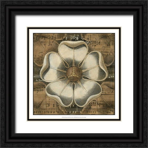 Rosette Detail VI Black Ornate Wood Framed Art Print with Double Matting by Vision Studio