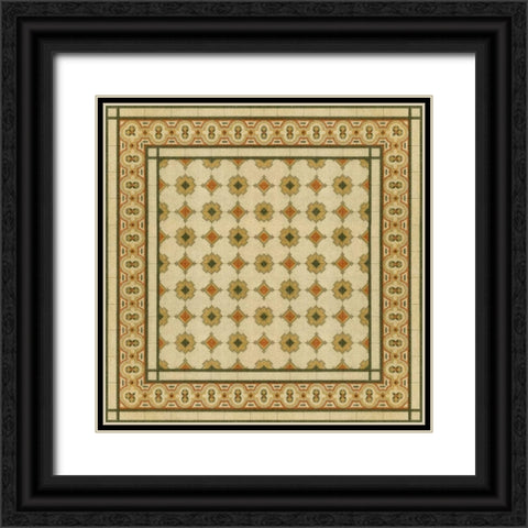 Italian Mosaic II Black Ornate Wood Framed Art Print with Double Matting by Vision Studio