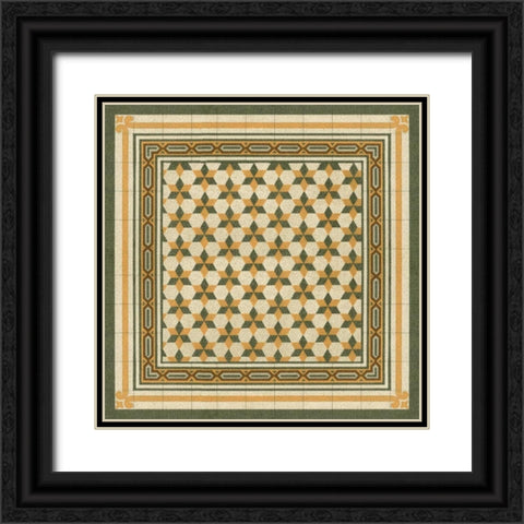 Italian Mosaic III Black Ornate Wood Framed Art Print with Double Matting by Vision Studio