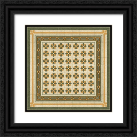 Italian Mosaic IV Black Ornate Wood Framed Art Print with Double Matting by Vision Studio
