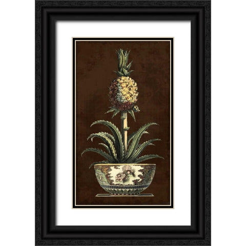 Potted Pineapple II Black Ornate Wood Framed Art Print with Double Matting by Vision Studio