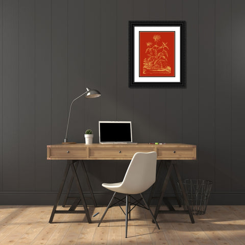 Paprika Bouquet II Black Ornate Wood Framed Art Print with Double Matting by Vision Studio
