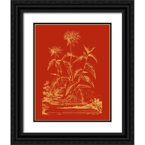 Paprika Bouquet II Black Ornate Wood Framed Art Print with Double Matting by Vision Studio