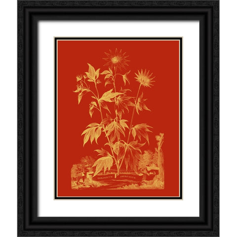 Paprika Bouquet IV Black Ornate Wood Framed Art Print with Double Matting by Vision Studio