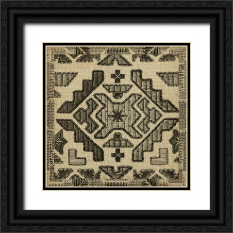 Kuba Detail III Black Ornate Wood Framed Art Print with Double Matting by Vision Studio