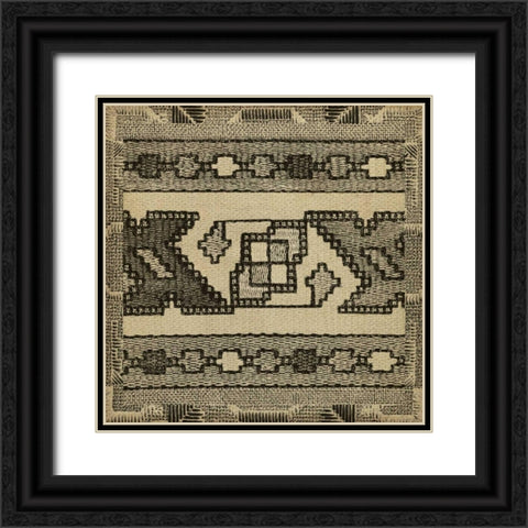 Kuba Detail IV Black Ornate Wood Framed Art Print with Double Matting by Vision Studio