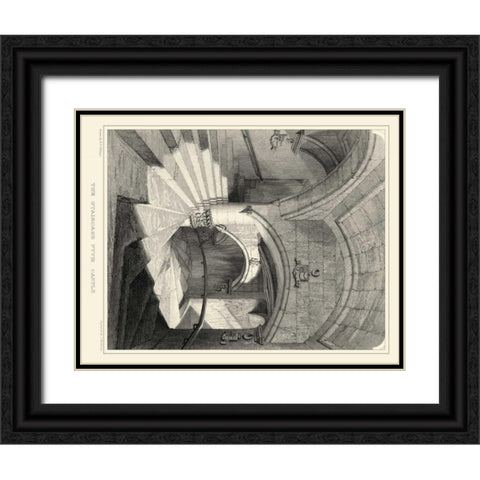 Gothic Detail IV Black Ornate Wood Framed Art Print with Double Matting by Billings, R. W.