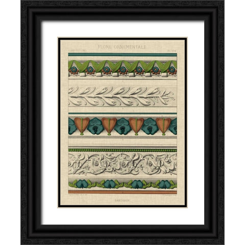 Panel Ornamentale II Black Ornate Wood Framed Art Print with Double Matting by Vision Studio