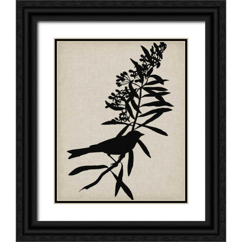 Audubon Silhouette I Black Ornate Wood Framed Art Print with Double Matting by Vision Studio