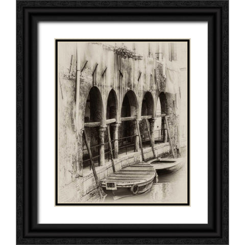 Hanging Laundry Sepia Black Ornate Wood Framed Art Print with Double Matting by Head, Danny