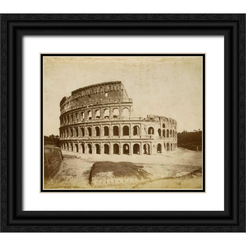 The Colosseum Black Ornate Wood Framed Art Print with Double Matting by Brogi, Giacomo