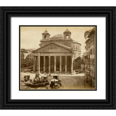 The Pantheon Black Ornate Wood Framed Art Print with Double Matting by Brogi, Giacomo