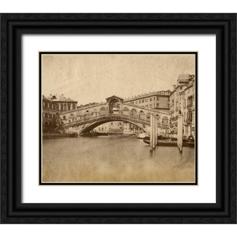 Venice Black Ornate Wood Framed Art Print with Double Matting by Brogi, Giacomo