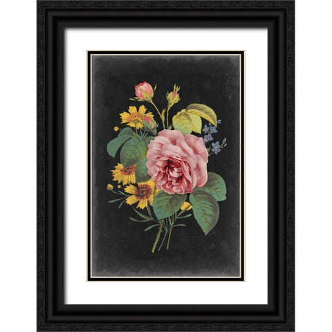 Rose Bouquet II Black Ornate Wood Framed Art Print with Double Matting by Vision Studio