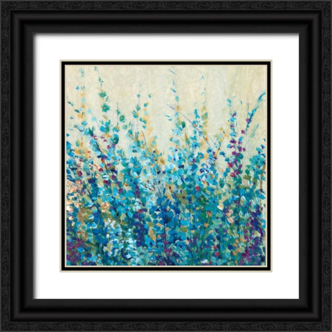 Shades of Blue I Black Ornate Wood Framed Art Print with Double Matting by OToole, Tim