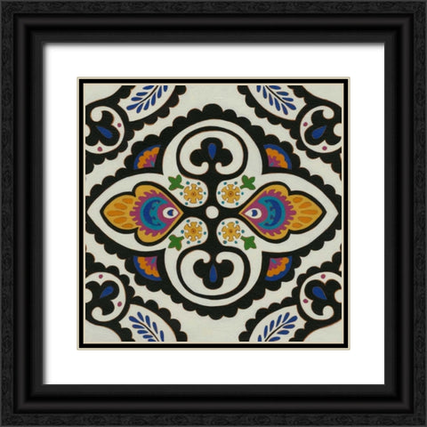 Calliope Compliment I Black Ornate Wood Framed Art Print with Double Matting by Zarris, Chariklia