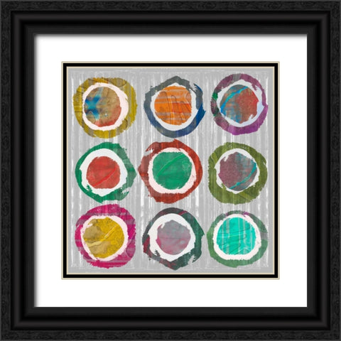 Jagged Circles II Black Ornate Wood Framed Art Print with Double Matting by Goldberger, Jennifer