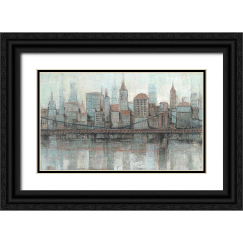 City Center I Black Ornate Wood Framed Art Print with Double Matting by OToole, Tim