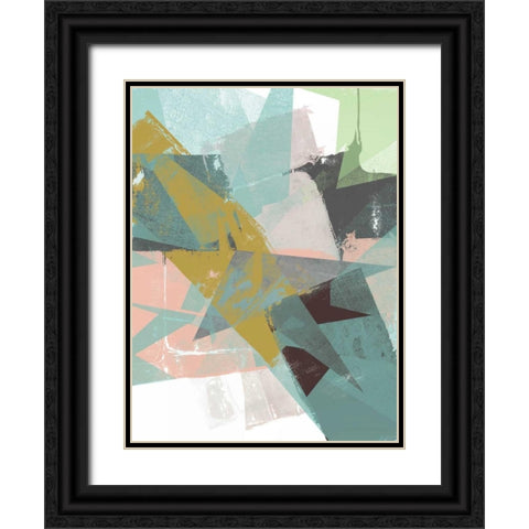 Color Patches I Black Ornate Wood Framed Art Print with Double Matting by Goldberger, Jennifer