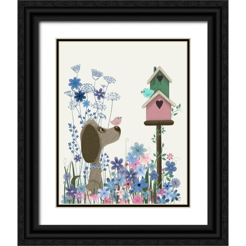 Bebe-Birdhouse Black Ornate Wood Framed Art Print with Double Matting by Fab Funky