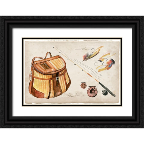 Tackle Box Collection A Black Ornate Wood Framed Art Print with Double Matting by Parker, Jennifer Paxton