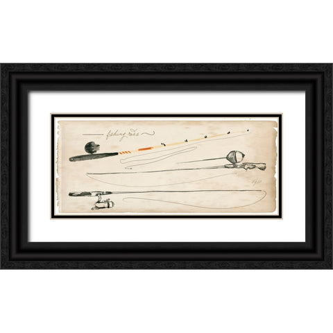 Tackle Box Collection D Black Ornate Wood Framed Art Print with Double Matting by Parker, Jennifer Paxton