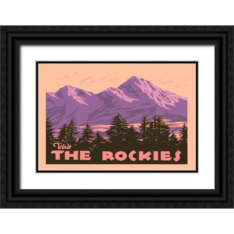 American Wayfarer Collection A Black Ornate Wood Framed Art Print with Double Matting by Green, Jacob