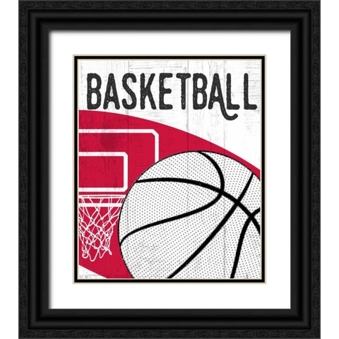 Basketball Black Ornate Wood Framed Art Print with Double Matting by Perrenoud, Aubree