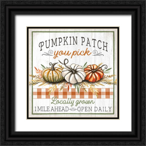 Pumpkin Patch Black Ornate Wood Framed Art Print with Double Matting by Tyndall, Elizabeth