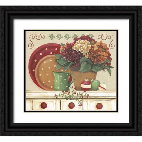 Setting the Season Black Ornate Wood Framed Art Print with Double Matting by Moulton, Jo