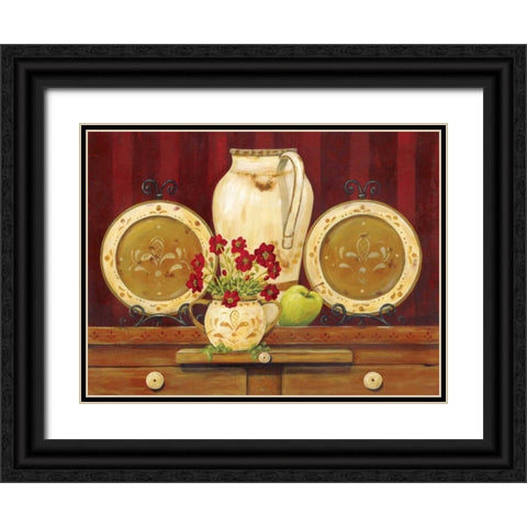 Vintage Ware Black Ornate Wood Framed Art Print with Double Matting by Moulton, Jo