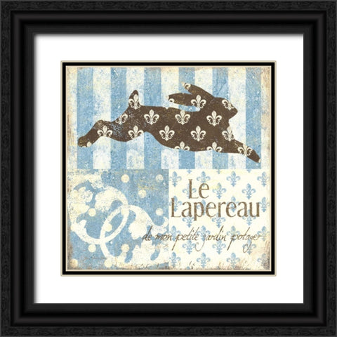 Le Lapereau Black Ornate Wood Framed Art Print with Double Matting by Moulton, Jo