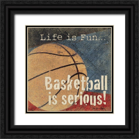 Basketball Black Ornate Wood Framed Art Print with Double Matting by Moulton, Jo