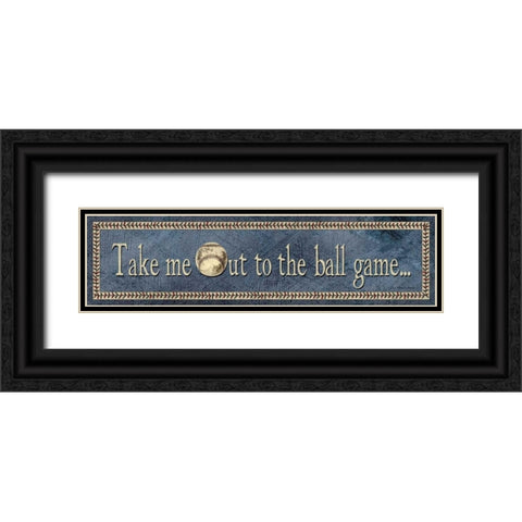 Ball Game Black Ornate Wood Framed Art Print with Double Matting by Moulton, Jo