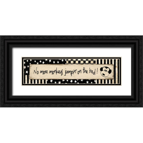 Monkeys Black Ornate Wood Framed Art Print with Double Matting by Moulton, Jo