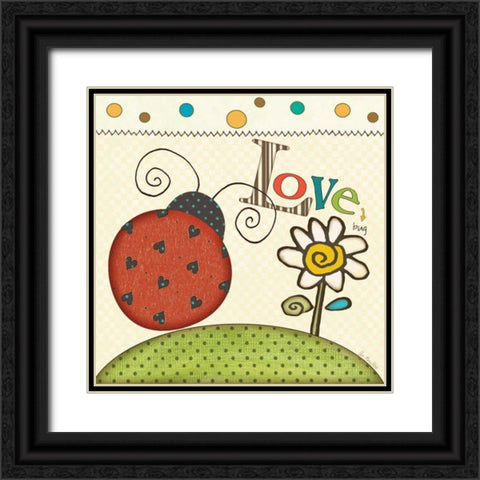 Love Bug Black Ornate Wood Framed Art Print with Double Matting by Moulton, Jo