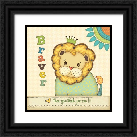 Braver Black Ornate Wood Framed Art Print with Double Matting by Moulton, Jo