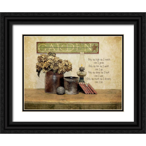 Garden Black Ornate Wood Framed Art Print with Double Matting by Moulton, Jo