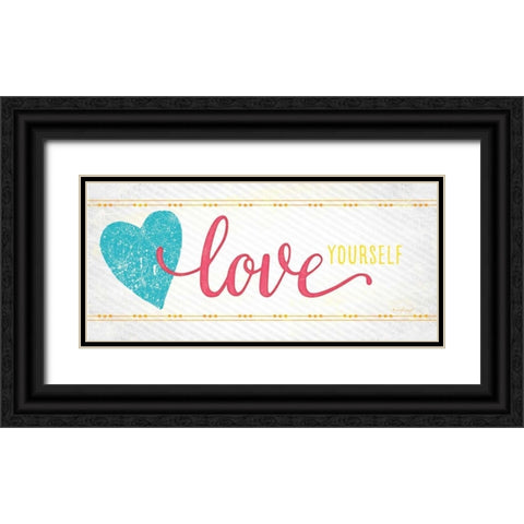 Love Black Ornate Wood Framed Art Print with Double Matting by Pugh, Jennifer