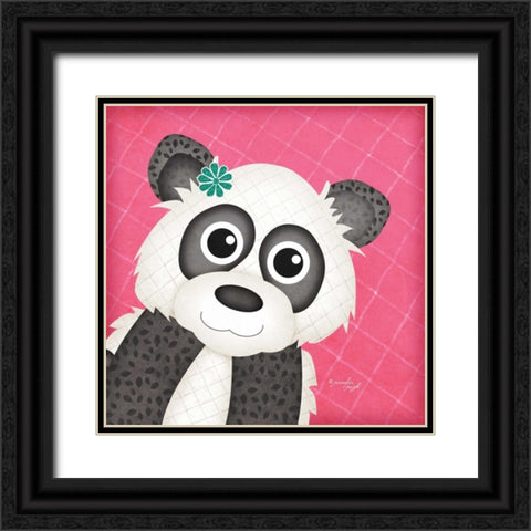 Panda Black Ornate Wood Framed Art Print with Double Matting by Pugh, Jennifer