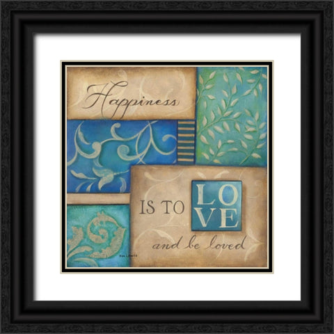 Happiness Black Ornate Wood Framed Art Print with Double Matting by Lewis, Kim