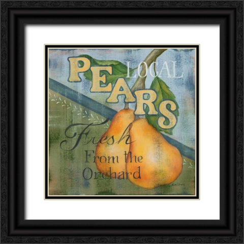 Local Pears Black Ornate Wood Framed Art Print with Double Matting by Lewis, Kim