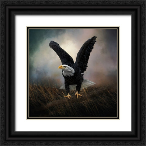 Morning Stretch Black Ornate Wood Framed Art Print with Double Matting by Parker, Kelley